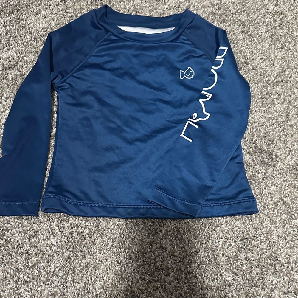 Kids Blue Rashguard Swim Shirt